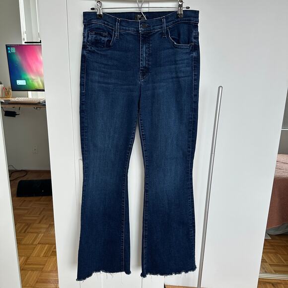 Mother Denim The Weekender Fray Mint Condition High Rise Flare Jean,Size 32, EUC - Picture 1 of 8